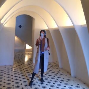 Zara long wool coat vest (hand made)